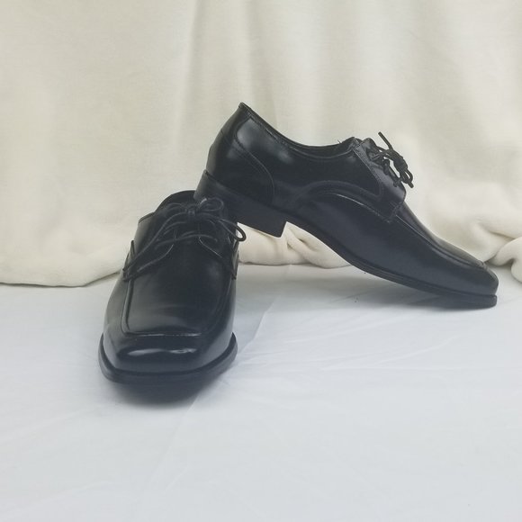 Stacy Adams Mens Black Lace Up Moc Toe Dress Shoes main image 4